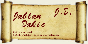 Jablan Dakić vizit kartica